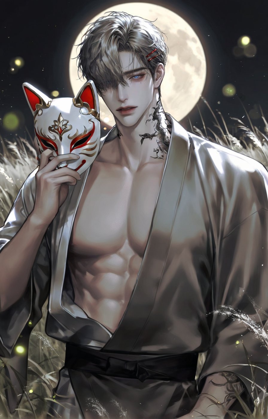 Handsome face,  sharp face,  dark eyebrows by unciaツ on Tensor.Art