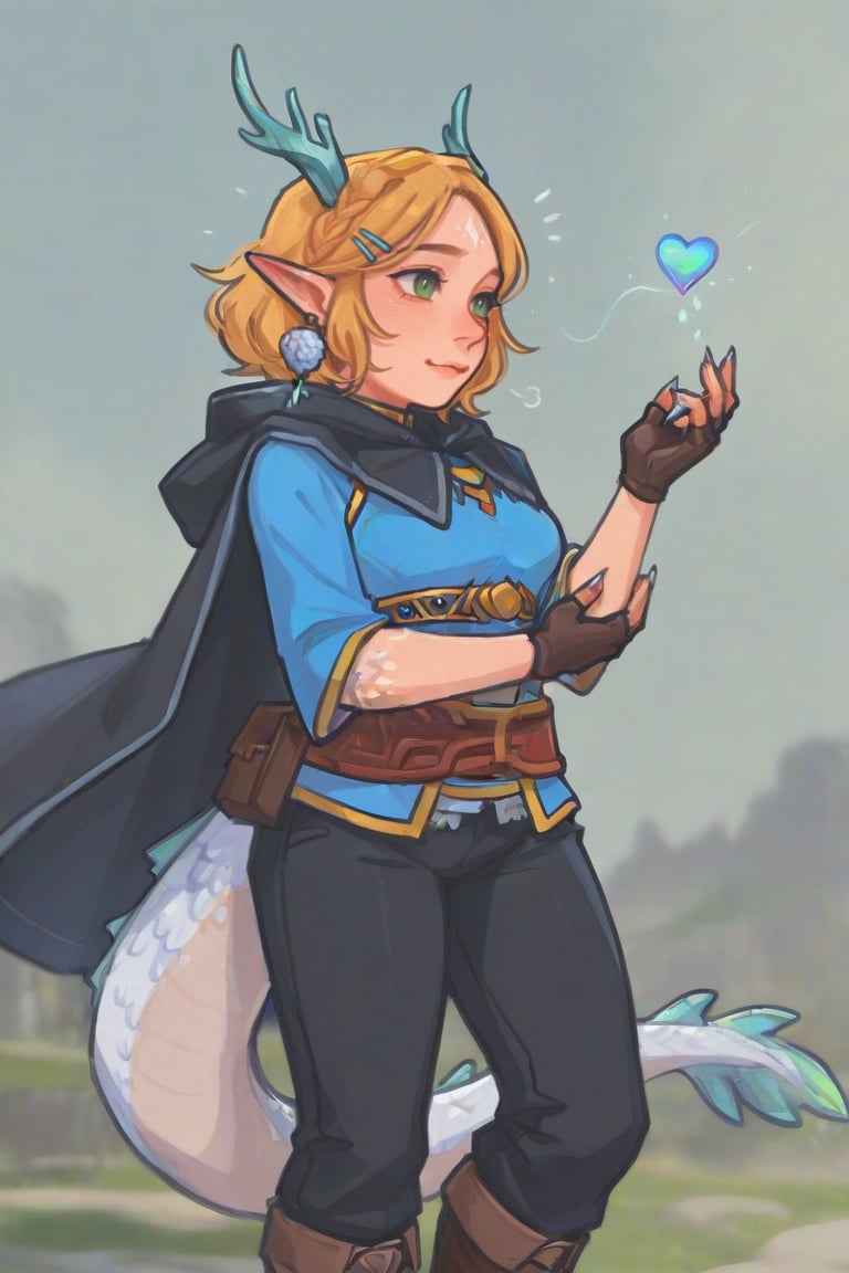 SFW,  waist up,  fugl1nk: 1girl: zelda. warm undertone. blonde hair by SillyFemboy on Tensor.Art