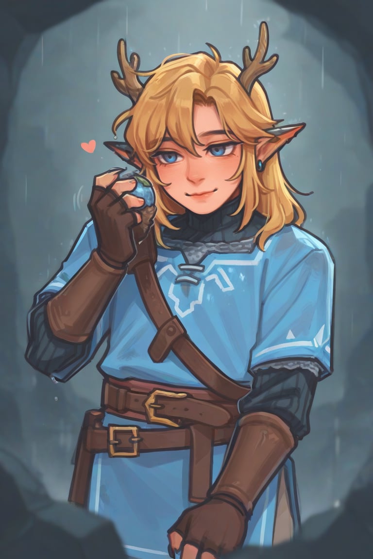 SFW,  waist up,  fugl1nk: 1boy: link (zelda). warm undertone. blonde hair by SillyFemboy on Tensor.Art