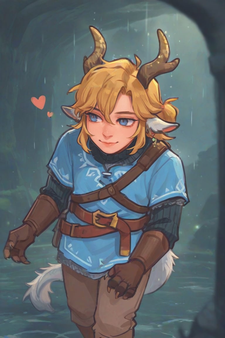 SFW,  fugl1nk: 1boy: link (zelda). warm undertone. blonde hair,  blue eyes. dragon boy by SillyFemboy on Tensor.Art