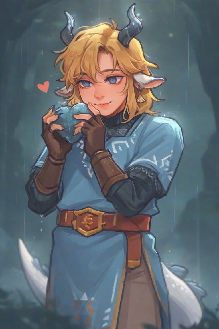 SFW,  waist up,  fugl1nk: 1boy: link (zelda). warm undertone. blonde hair by SillyFemboy on Tensor.Art