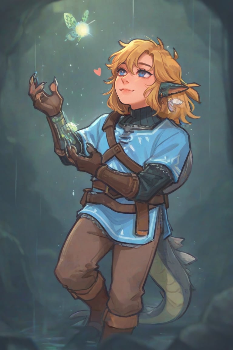 SFW,  waist up,  fugl1nk: 1boy: link (zelda). warm undertone. blonde hair by SillyFemboy on Tensor.Art