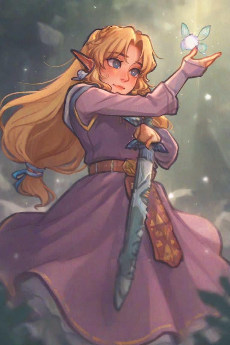 SFW,  fugl1nk: 1girl: zelda. warm undertone. blonde hair. sszelda,  very_long_hair by SillyFemboy on Tensor.Art