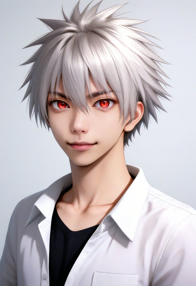 ikemen,  cospaly of nagisa kaworu,  realistic by SF on Tensor.Art