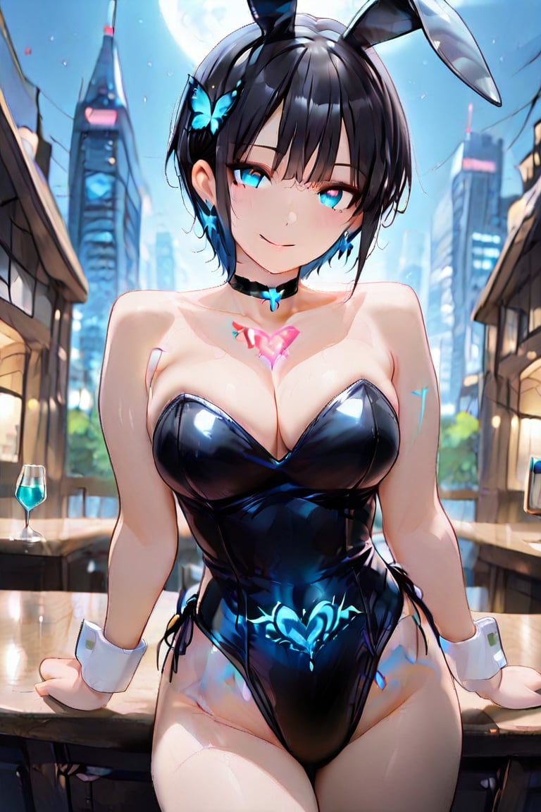 (BLACK Beautiful bunny girl) (Top quality,  masterpiece,  high quality) 1 person by らび@kiyoka_succubus on Tensor.Art