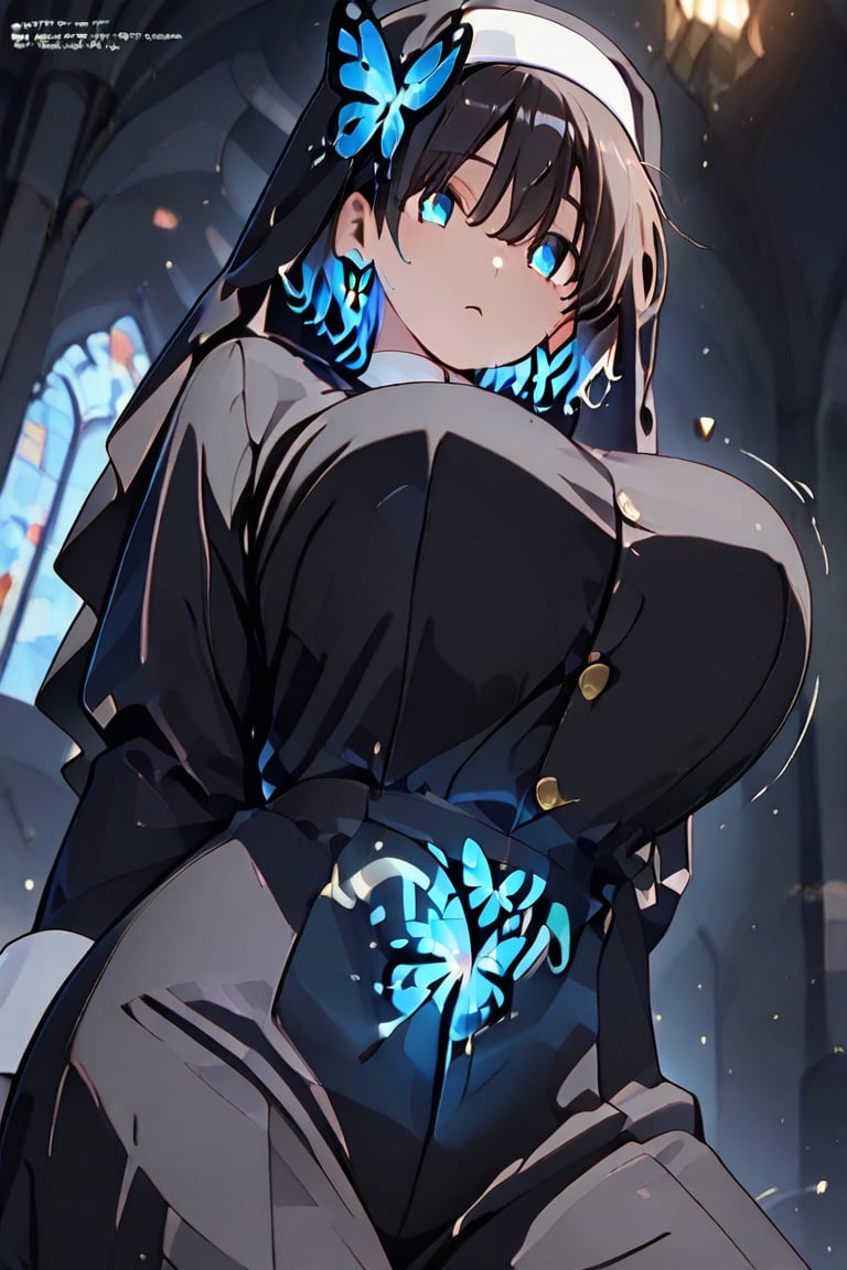 Beautiful nun,  A nun with a beautiful bust line,  Beautiful breasts by らび@kiyoka_succubus on Tensor.Art