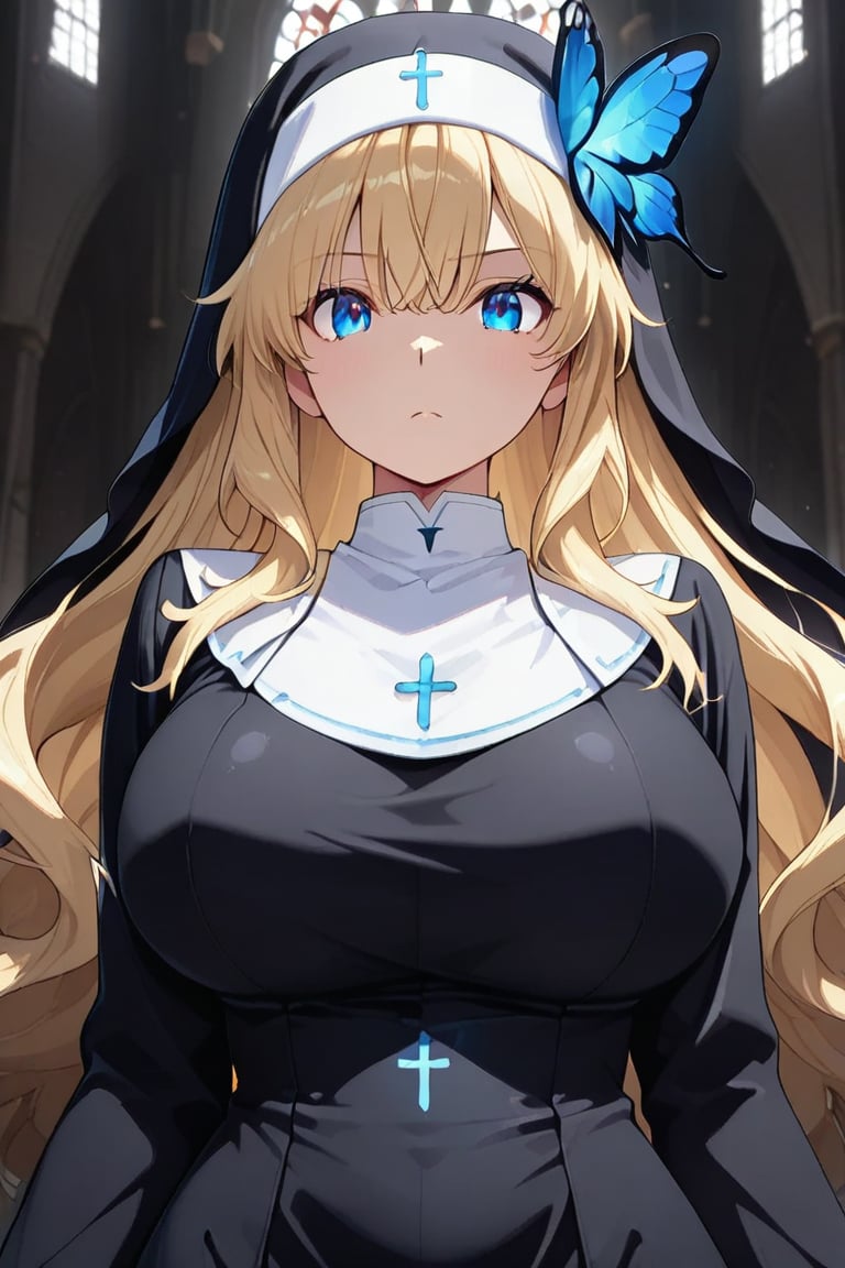 Beautiful nun,  A nun with a beautiful bust line,  Beautiful breasts by らび@kiyoka_succubus on Tensor.Art