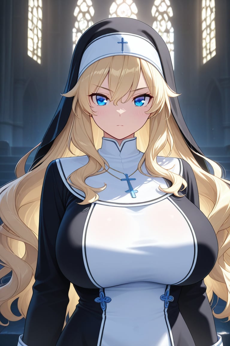 Beautiful nun,  A nun with a beautiful bust line by らび@kiyoka_succubus on Tensor.Art