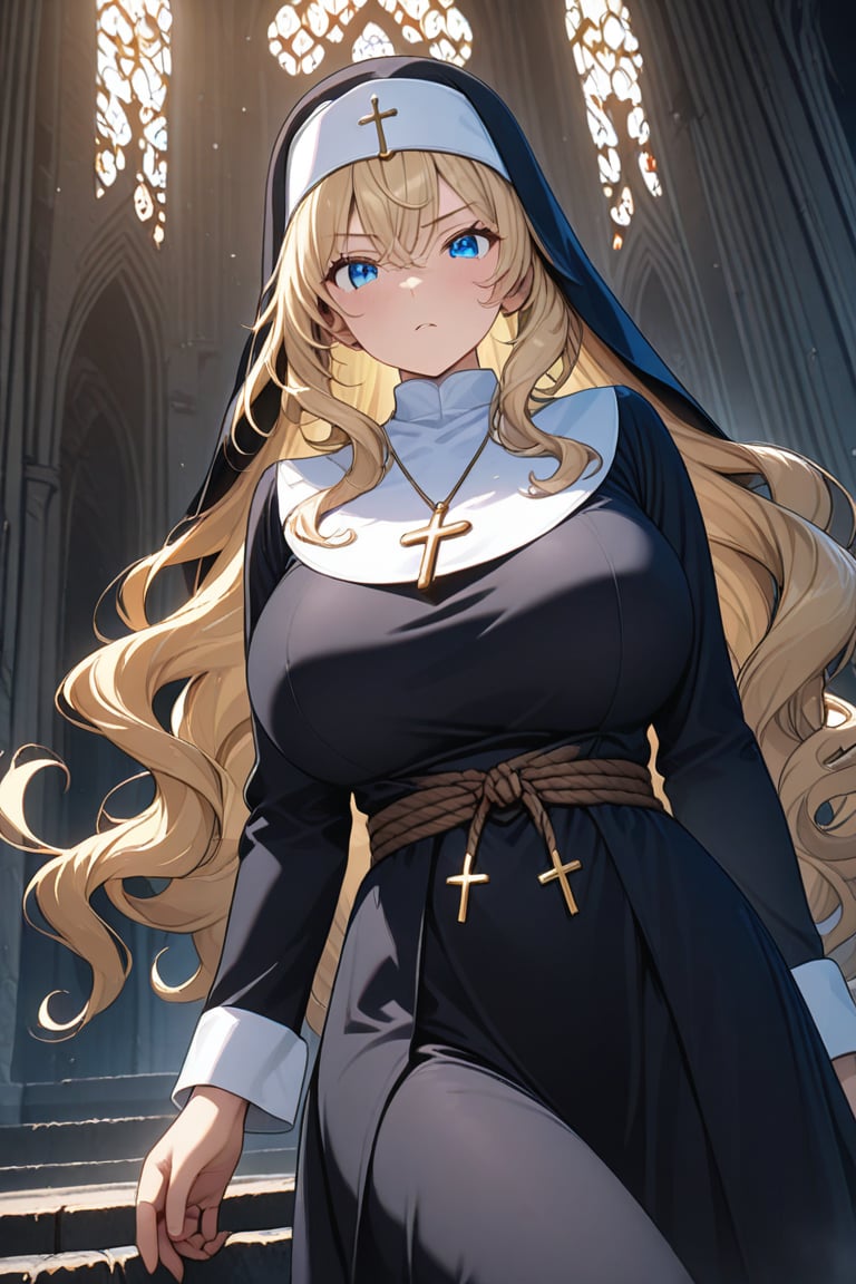 Beautiful nun,  A nun with a beautiful bust line by らび@kiyoka_succubus on Tensor.Art