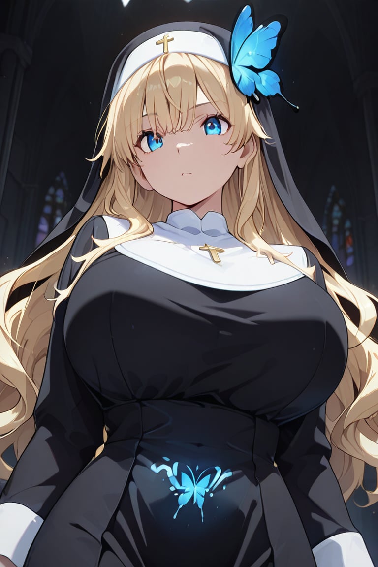 Beautiful nun,  A nun with a beautiful bust line,  Beautiful breasts by らび@kiyoka_succubus on Tensor.Art