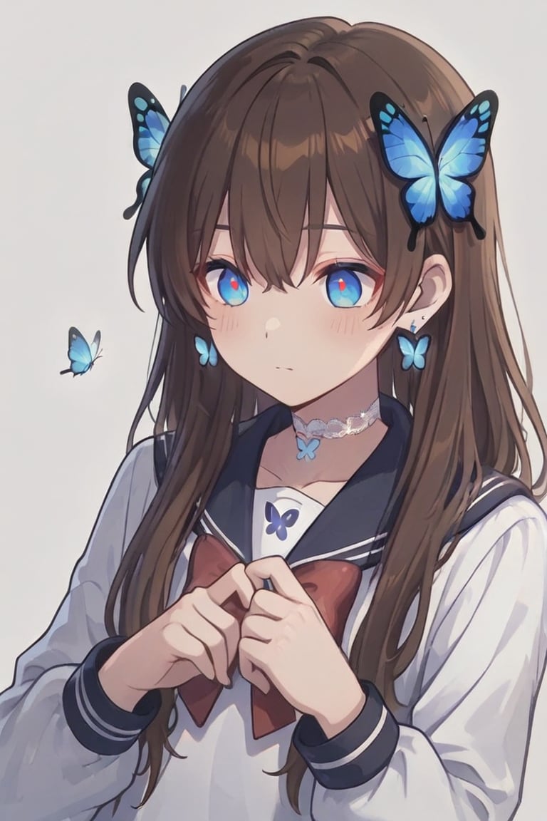 A Cute Cross-Dressing Boy,  blue cross earrings,  kiyoka_kun by らび@kiyoka_succubus on Tensor.Art