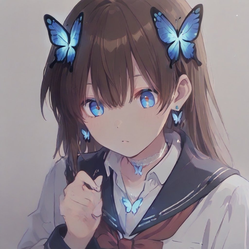 A Cute Cross-Dressing Boy,  blue cross earrings,  kiyoka_kun by らび@kiyoka_succubus on Tensor.Art