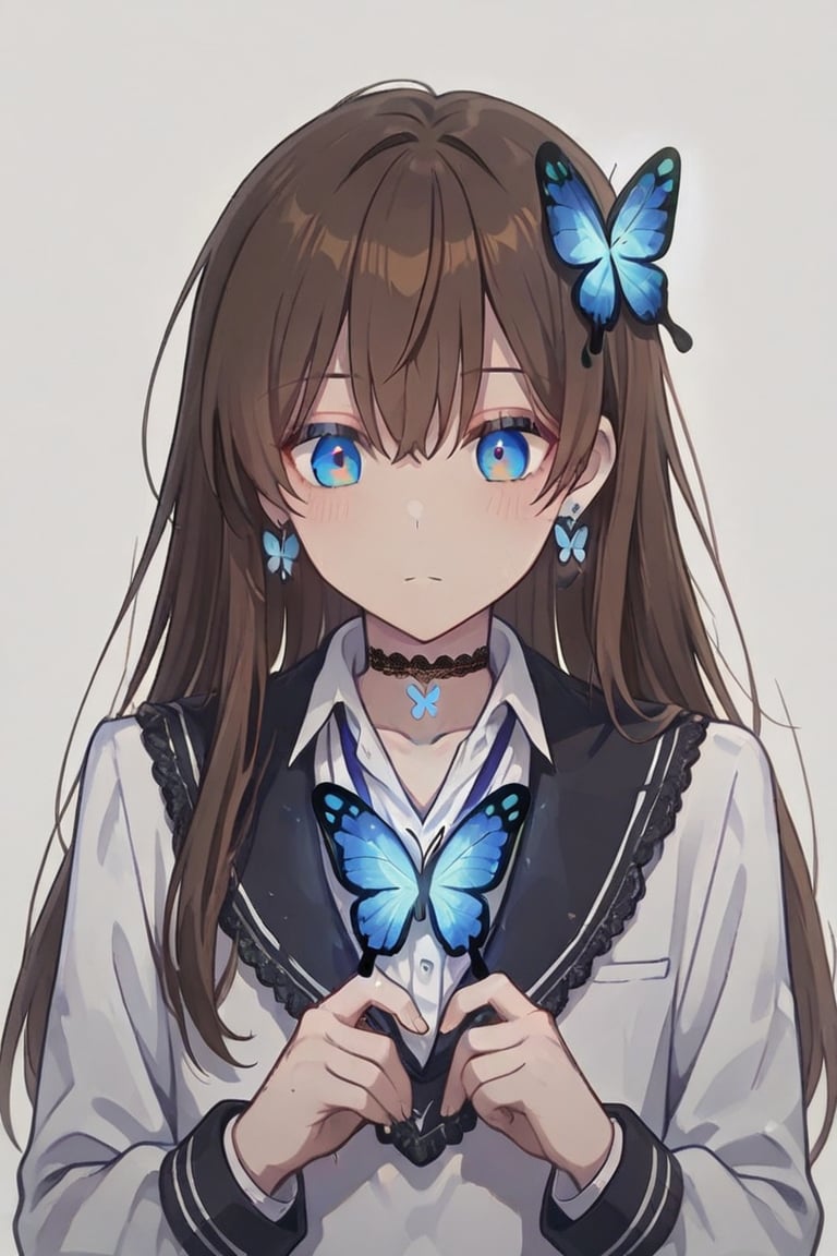 A Cute Cross-Dressing Boy,  blue cross earrings,  kiyoka_kun by らび@kiyoka_succubus on Tensor.Art