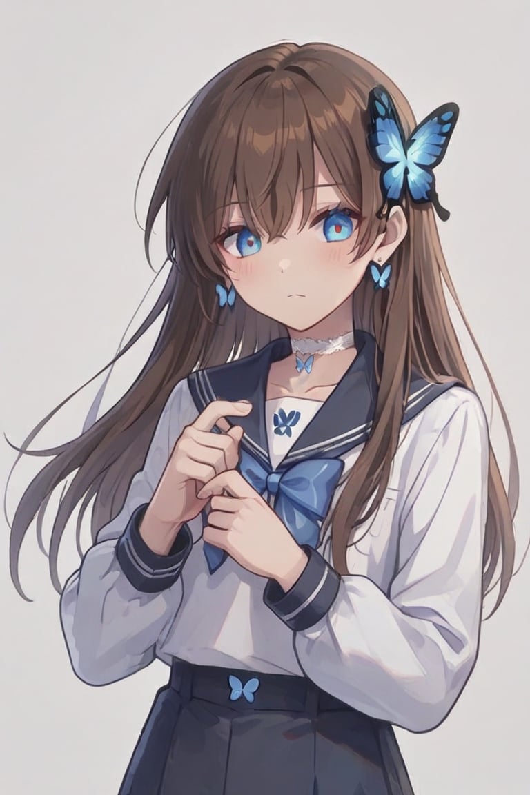A Cute Cross-Dressing Boy,  blue cross earrings,  kiyoka_kun by らび@kiyoka_succubus on Tensor.Art