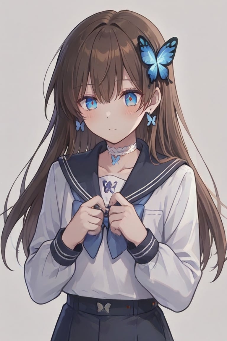 A Cute Cross-Dressing Boy,  blue cross earrings,  kiyoka_kun by らび@kiyoka_succubus on Tensor.Art