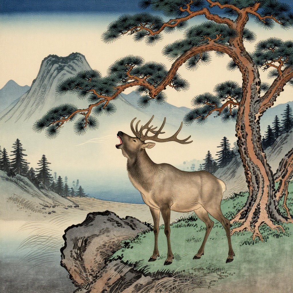 masterpiece,  traditional ukiyo-e woodblock print style,  inspired by Katsushika Hokusai by Kunjung on Tensor.Art