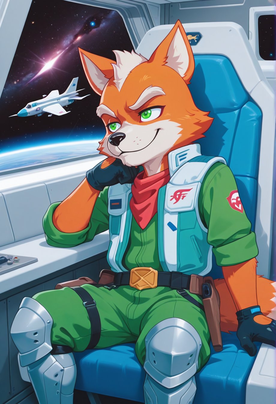 foxmgm,  green eyes,  green jumpsuit by cs12345 on Tensor.Art