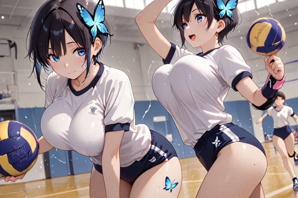 Action receive JAMP Volleyball BURUMA,  beautiful BURUMA,  masterpiece by らび@kiyoka_succubus on Tensor.Art