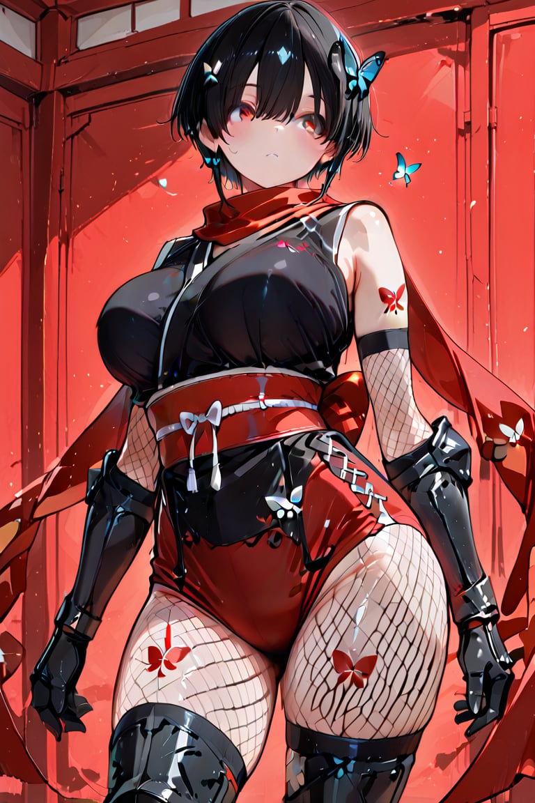 buruma Ninja (Beautiful breasts,  tattoos on clothing) Ninja costume & buruma ,  super short hair by らび@kiyoka_succubus on...