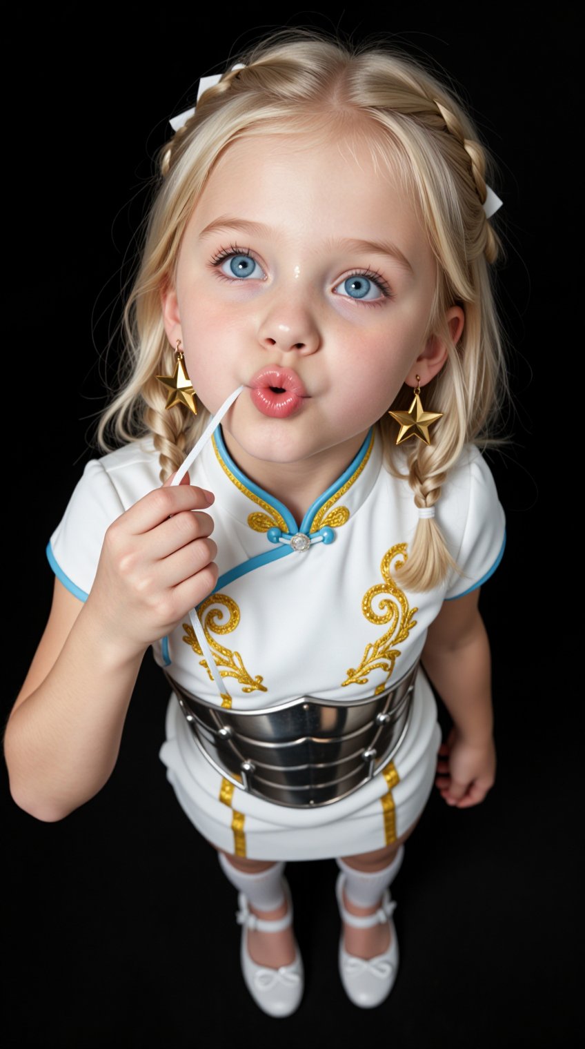 Envision a cute little girl,  with blonde hair,  blue eyes by Cocoon on Tensor.Art