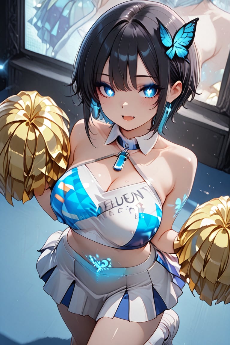 Beautiful blue cheerleaders,  Luminous Engraving,  Beautiful eyes by らび@kiyoka_succubus on Tensor.Art