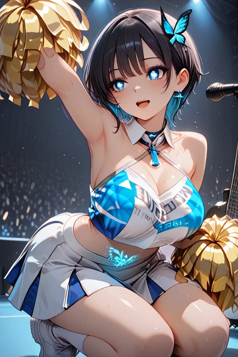 Beautiful blue cheerleaders,  Luminous Engraving,  Beautiful eyes by らび@kiyoka_succubus on Tensor.Art