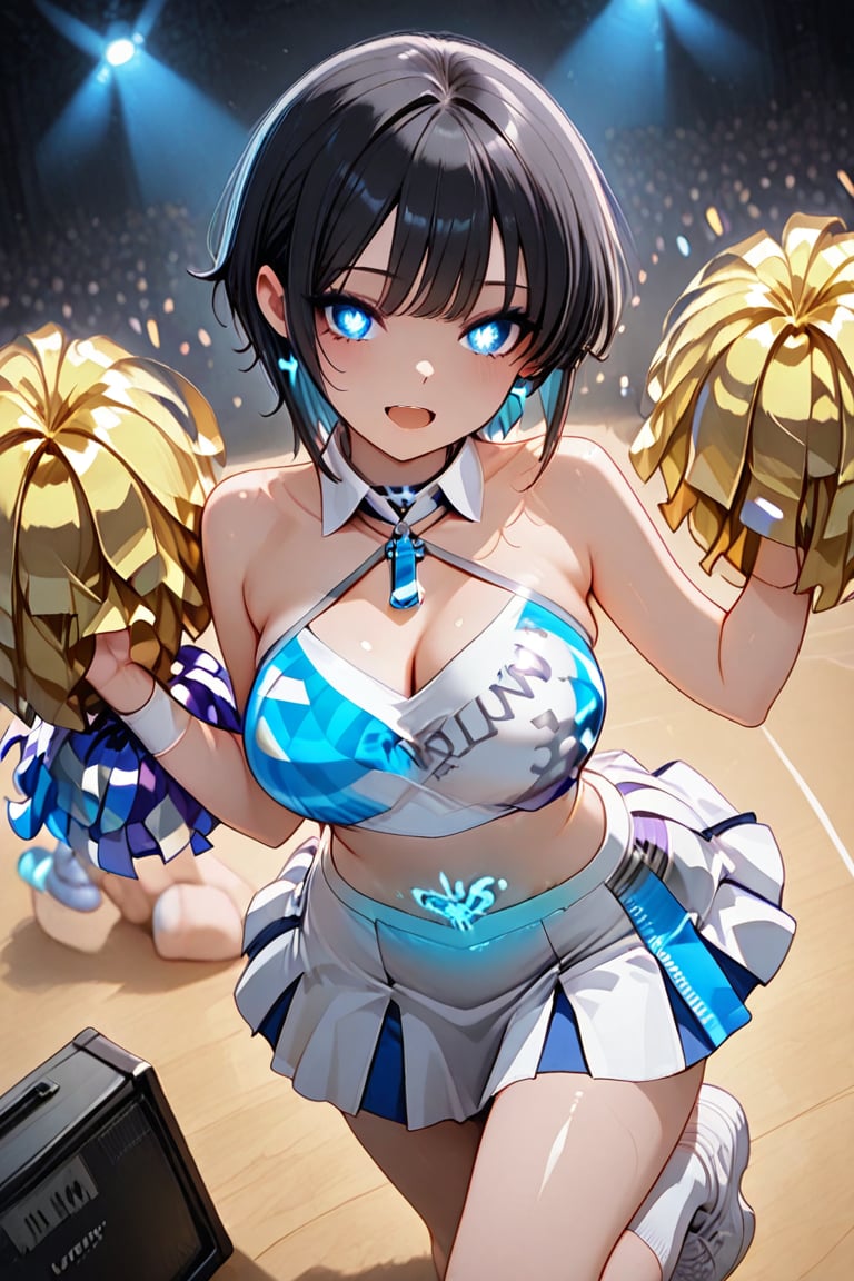 Beautiful blue cheerleaders,  Luminous Engraving,  Beautiful eyes by らび@kiyoka_succubus on Tensor.Art