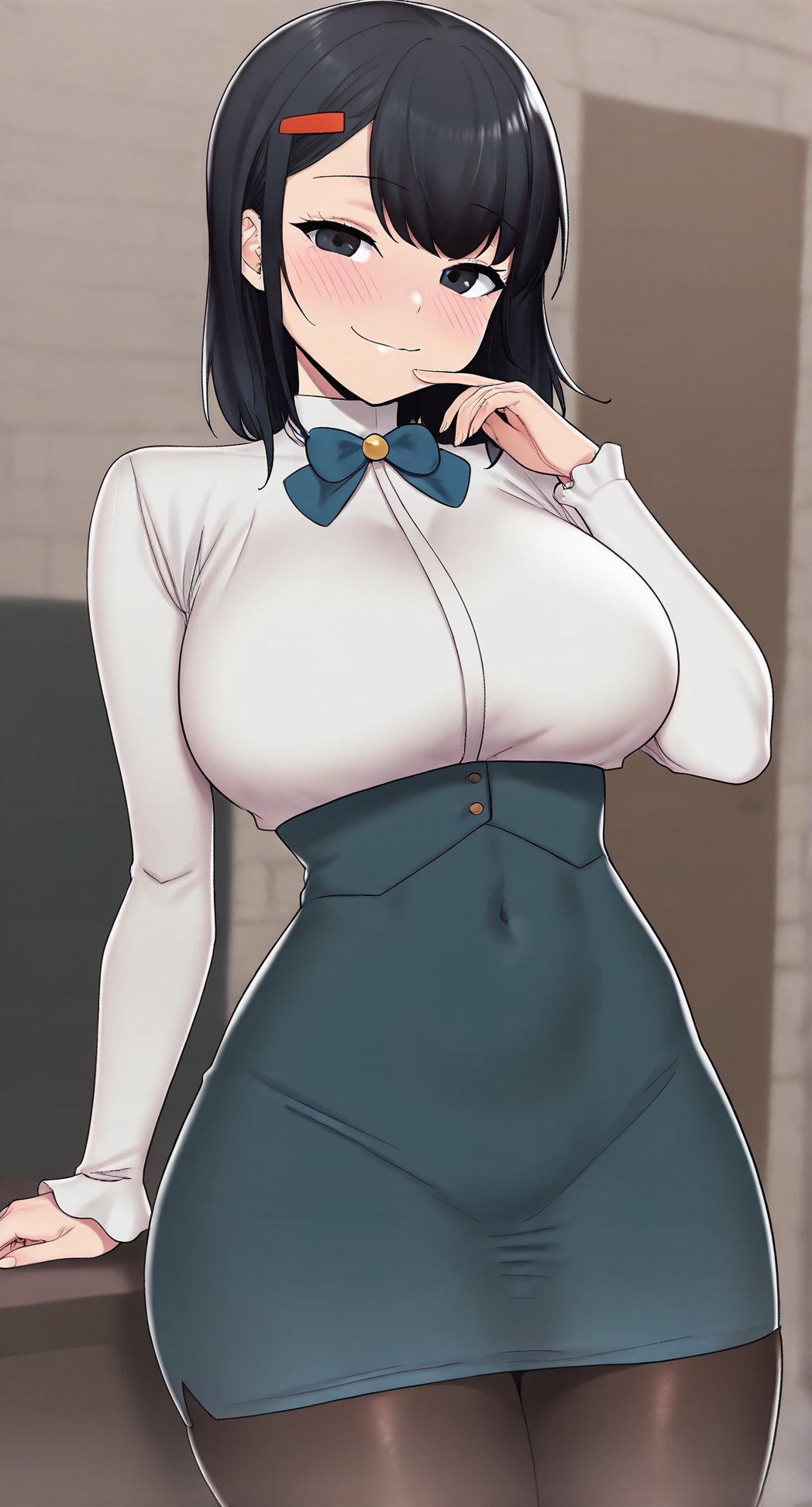 1girl,  black hair,  medium hair by Shirps on Tensor.Art