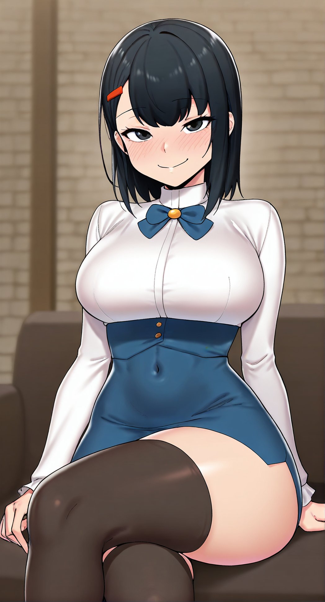 1girl,  black hair,  medium hair by Shirps on Tensor.Art