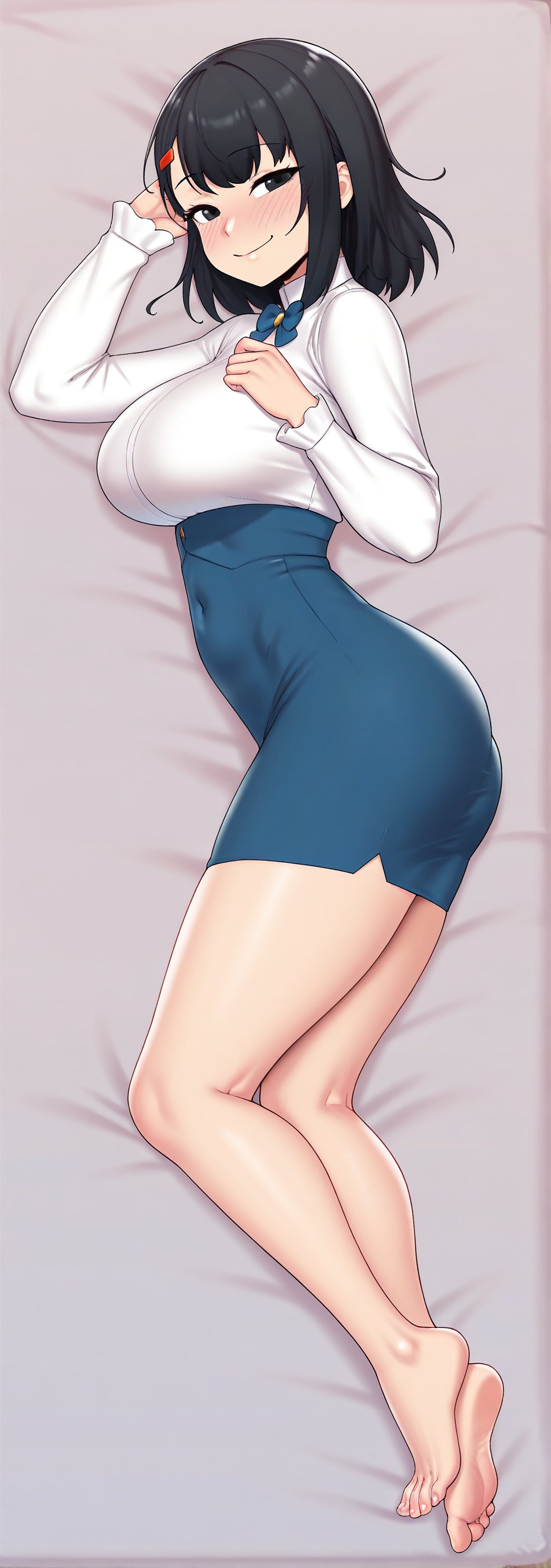 1girl,  black hair,  medium hair by Shirps on Tensor.Art