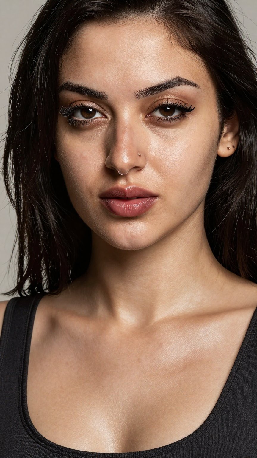 A medium shot images of a woman,  detailed face,  Long hair by AI factory on Tensor.Art