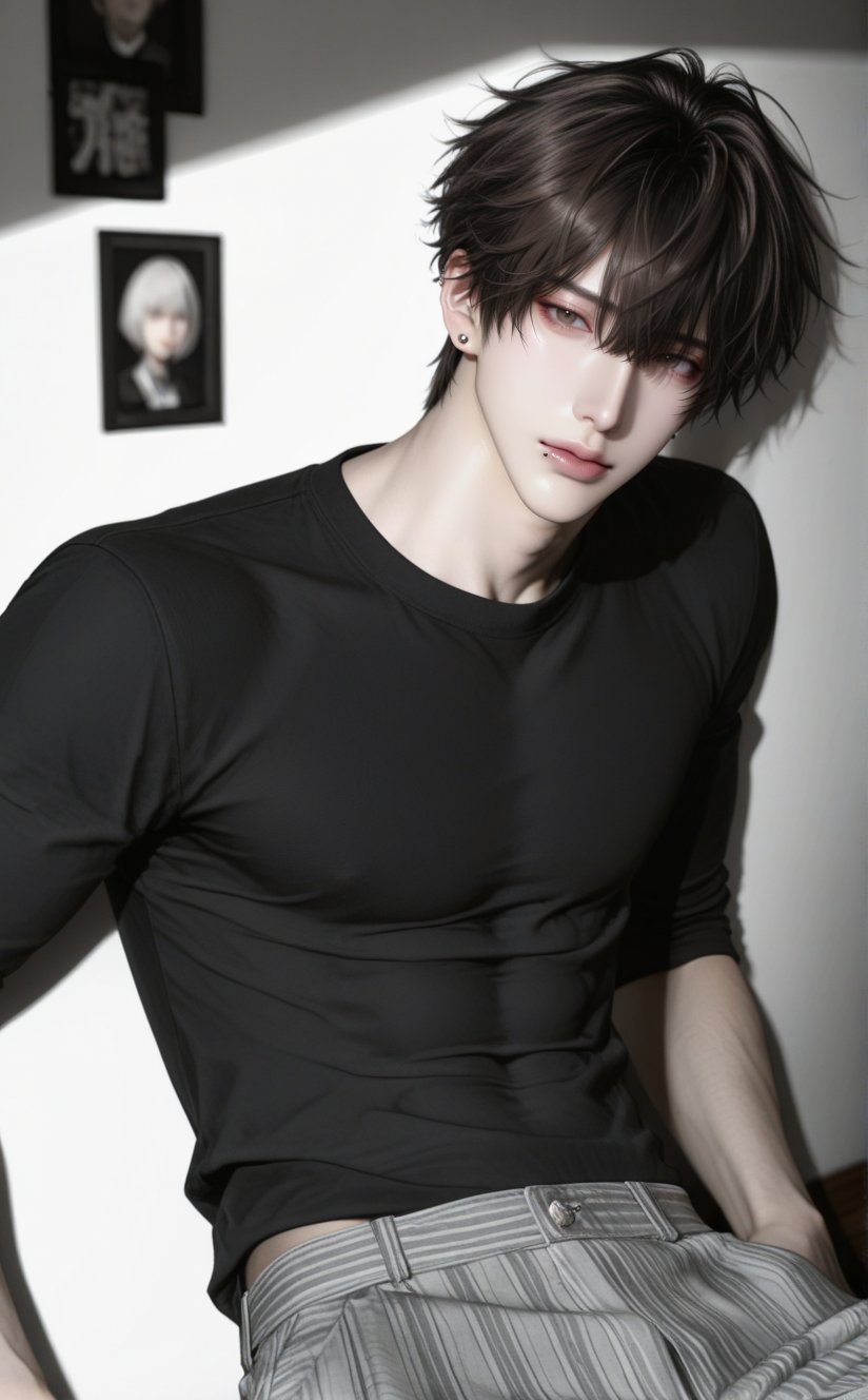 1male,  solo,  ((handsome single man)) by nearme on Tensor.Art