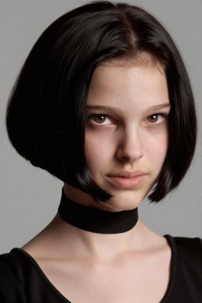 hyper-realistic beautiful young girl Su4kaMathilda,  short hair,  choker by Namian on Tensor.Art