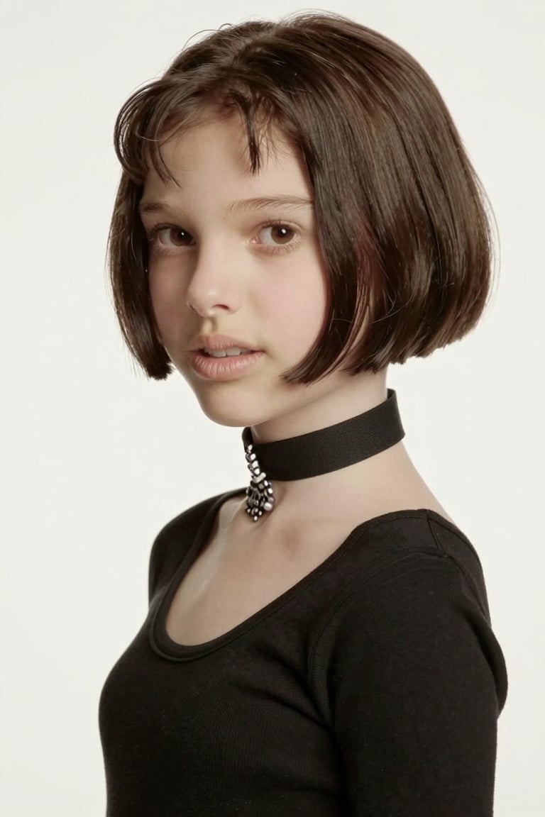 hyper-realistic beautiful young girl Su4kaMathilda,  short hair,  choker by Namian on Tensor.Art