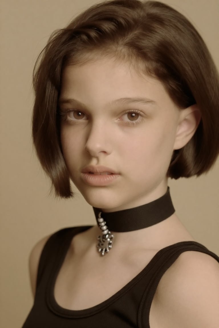 hyper-realistic beautiful young girl Su4kaMathilda,  short hair,  choker by Namian on Tensor.Art