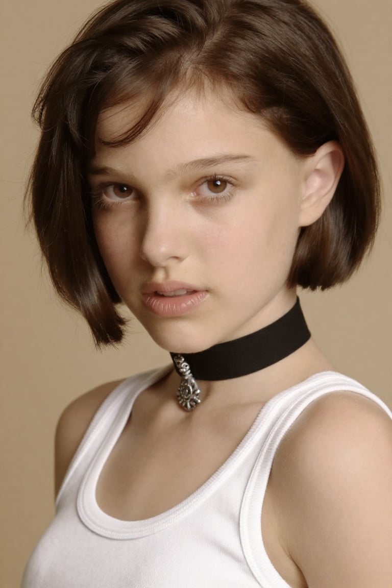 hyper-realistic beautiful young girl Su4kaMathilda,  short hair,  choker by Namian on Tensor.Art