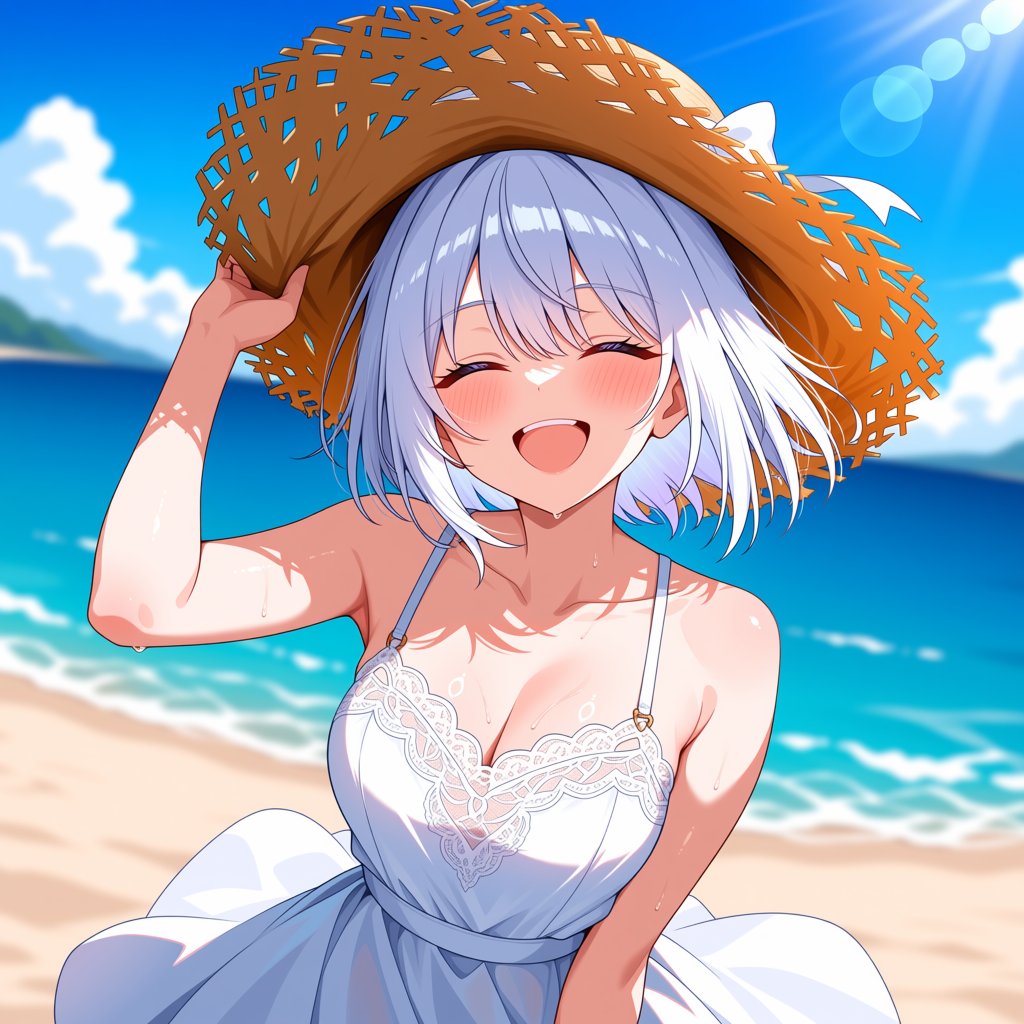 bright high-key lighting,  transparent anime style,  refreshing summer cover by 🌻KEI🌻 on Tensor.Art