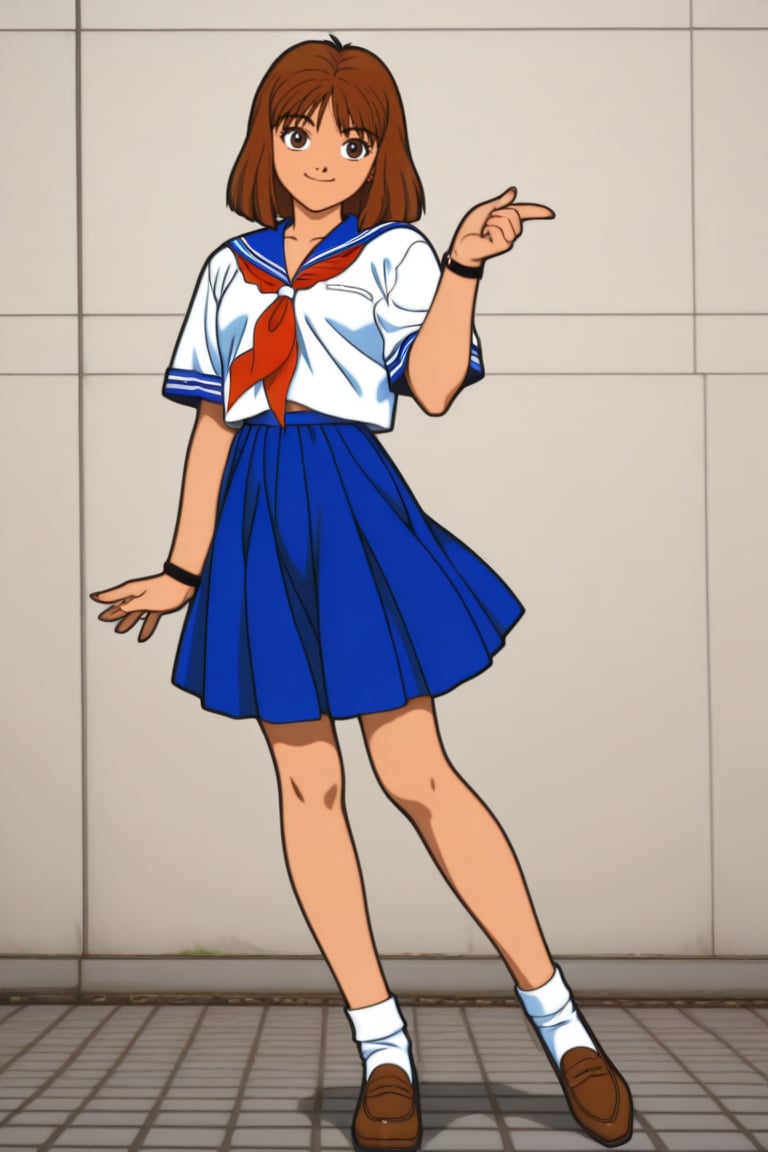 jankengirl,  brown hair,  sarafuku by daretoku-2 on Tensor.Art