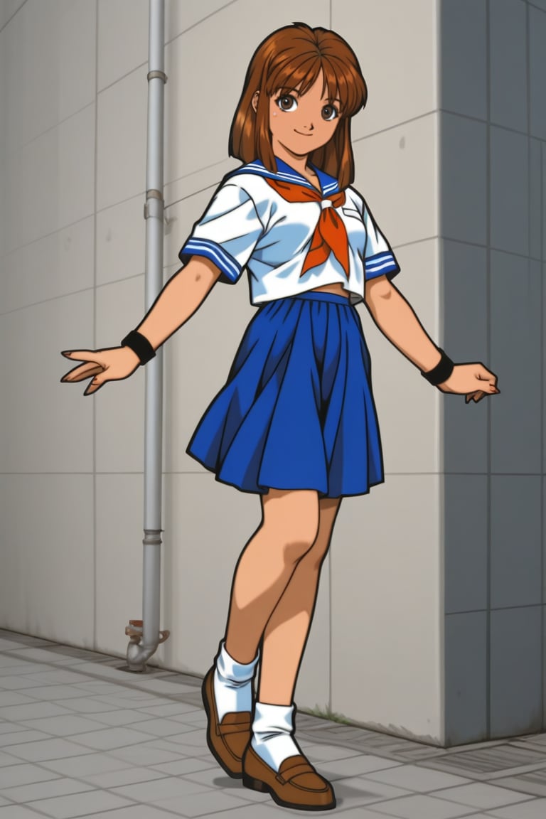 jankengirl,  brown hair,  sarafuku by daretoku-2 on Tensor.Art