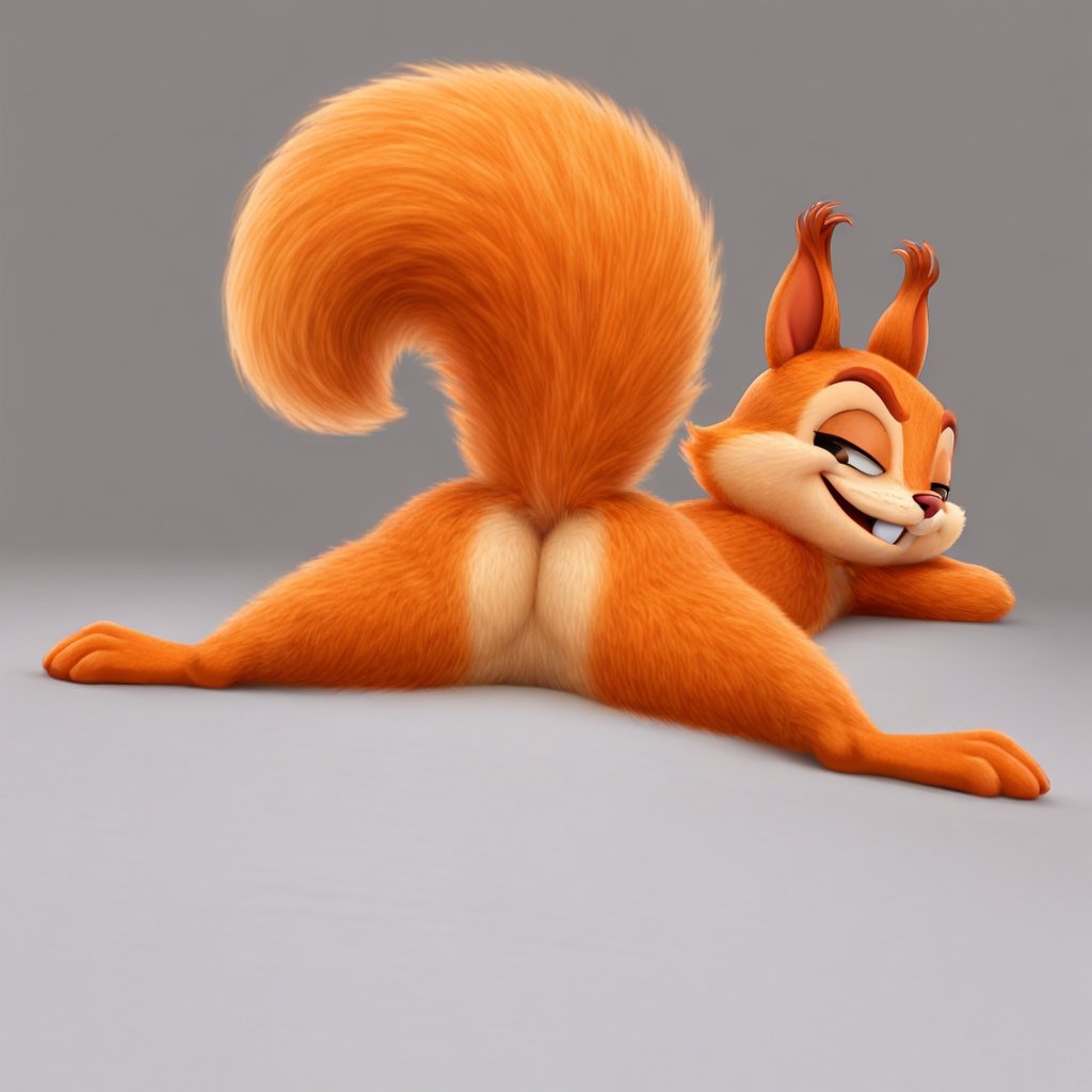 hazel squirrel,  feral,  solo by Xposing_Organisms on Tensor.Art
