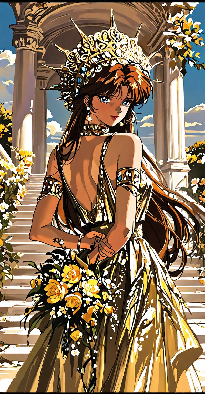 retro artstyle,  The image depicts a stylized,  anime-inspired character by Makima  on Tensor.Art