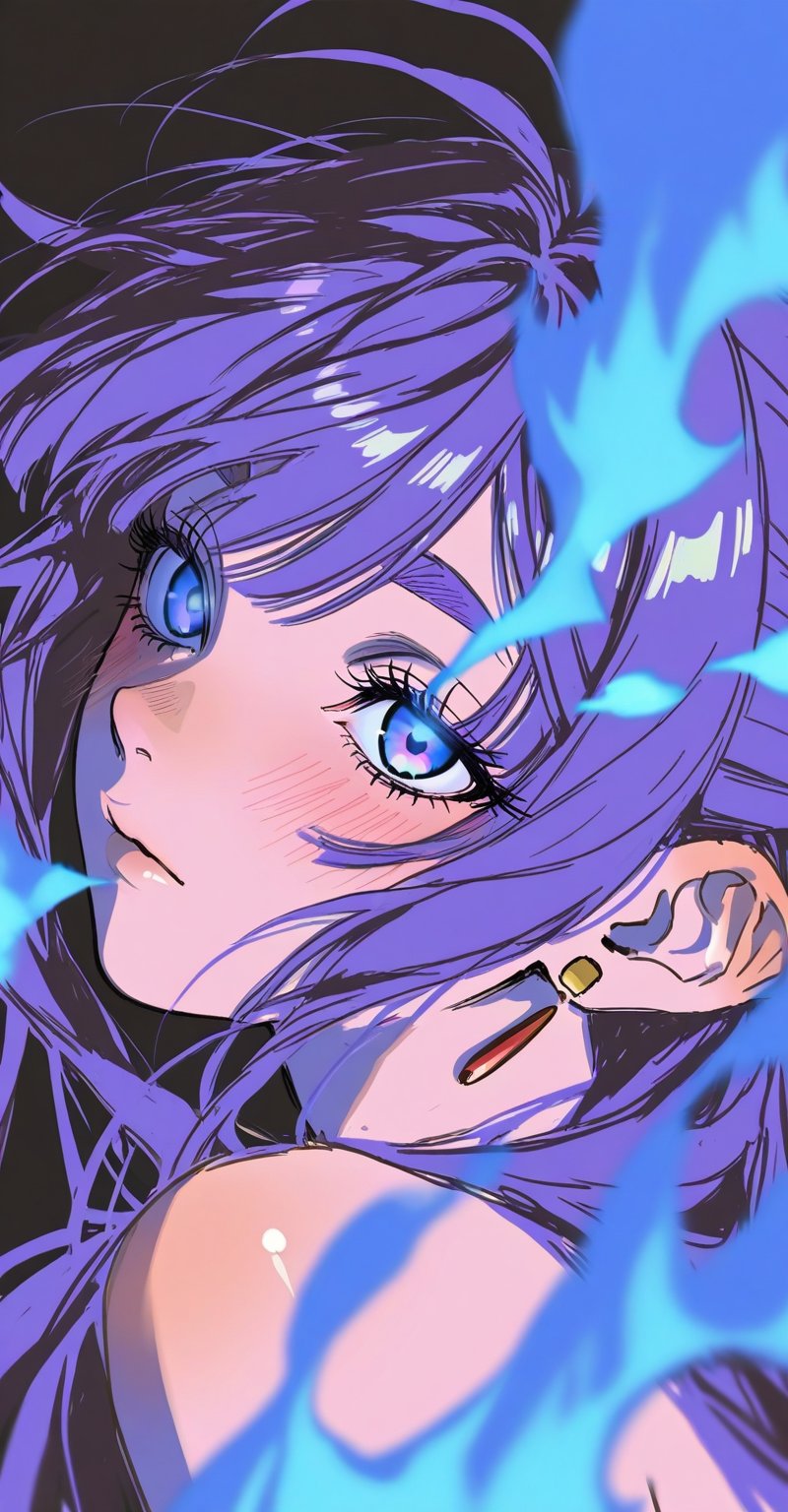 1girl,  female focus,  purple hair by Makima  on Tensor.Art