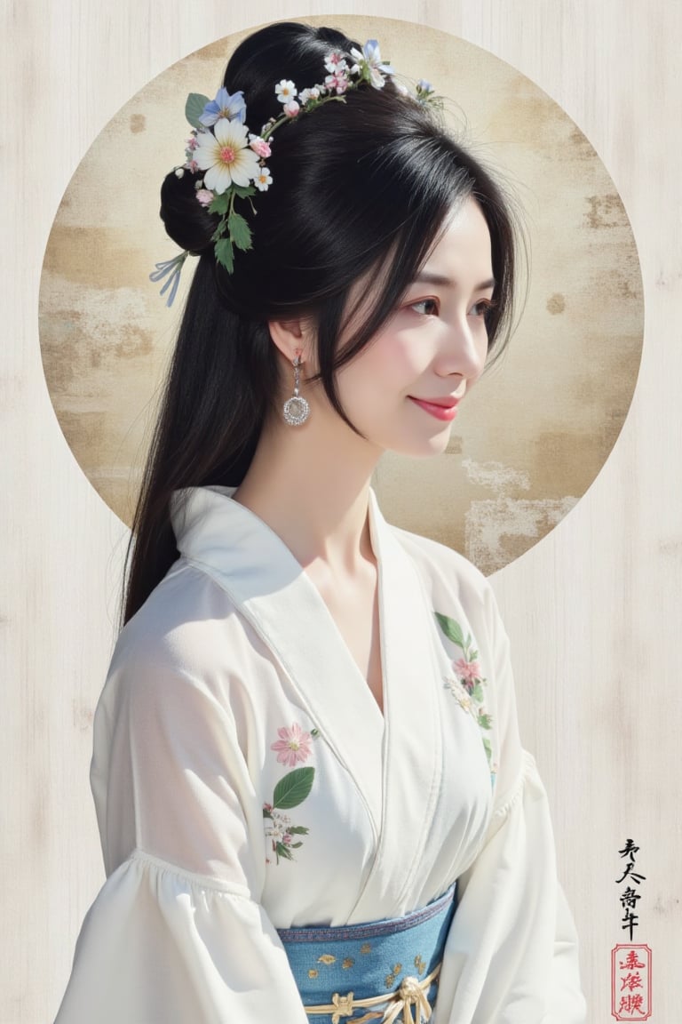 Beautiful woman in white gauze from Dunhuang,  ancient Chinese hairstyle,  blurred outline edges by MOLDANMR on Tensor.Art
