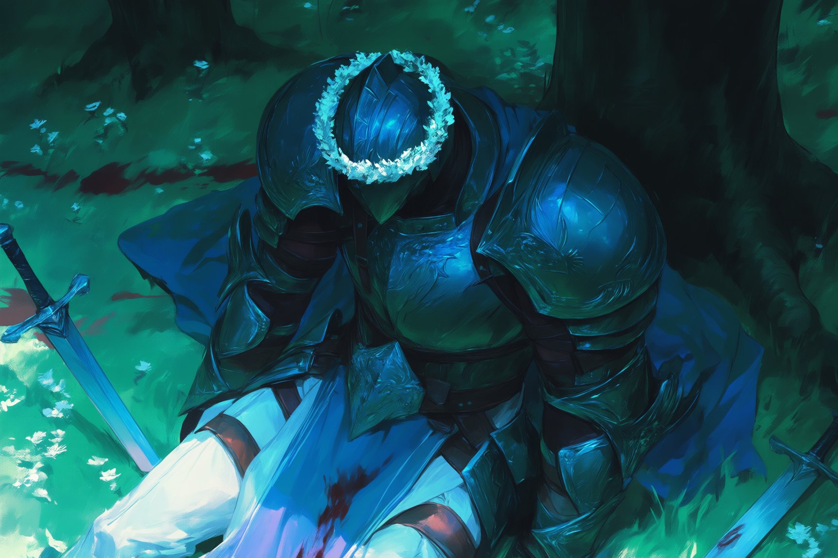 male focus,  solo,  ethereal beauty by PinkCotton 🎐 on Tensor.Art