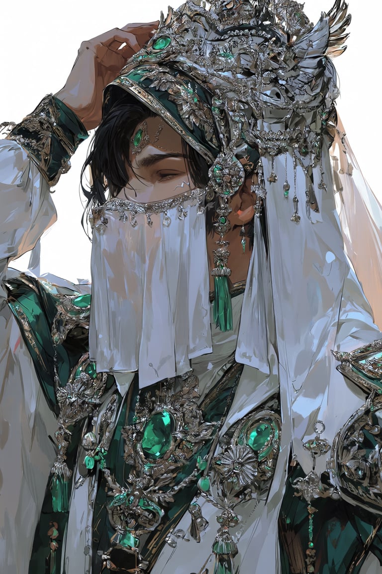 male focus,  solo,  ethereal beauty by PinkCotton 🎐 on Tensor.Art