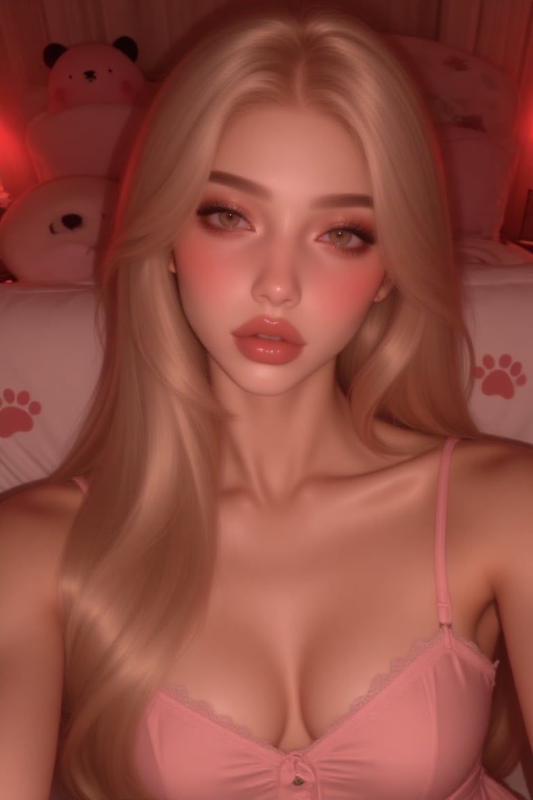 woman,  upper body selfie shot,  slightly angled camera perspective from above chest level by della🎀 on Tensor.Art