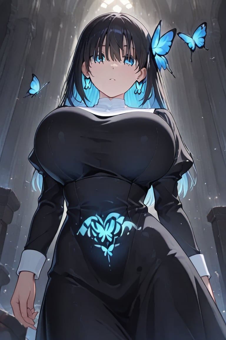 Kiyoka-chan,  Hair over eyes,  Blue eyes_red dots by らび@kiyoka_succubus on Tensor.Art