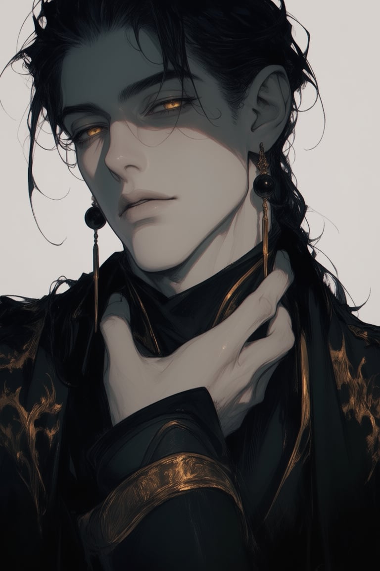 0mu0,  1boy,  sharp golden eyes by MissFidonyo on Tensor.Art