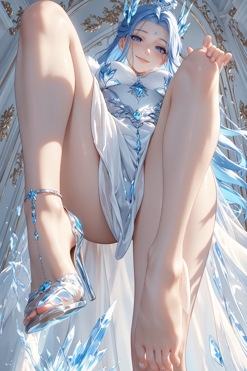 Ice World/Queen of the Ice Kingdom/ ,  1girl,  solo/ (Magic Mogrify/Second-rate)masterpiece by DQ on Tensor.Art