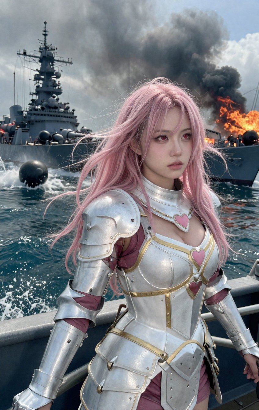 The warrior leans slightly to her left,  looking back over her shoulder with a sharp,  vigilant glare by YellowPika on Ten...